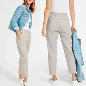 Everlane The Easy Chino Cropped Pant in Tan Pull On High Rise Size 14